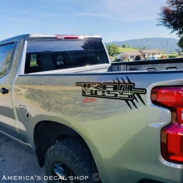 OEM Chevrolet Trail Boss Bedside Decals 2PC Set New Fits Silverado 4x4 Trucks