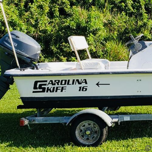 Carolina Skiff 16 Boat Yacht Replacement Decals 2PC Set Vinyl New 30” OEM