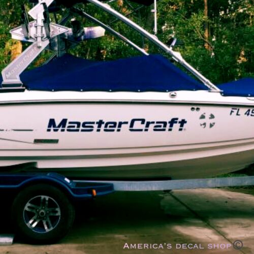 MasterCraft Boat Yacht Decals 2PC Set Vinyl High Quality New 50” OEM W/Slash