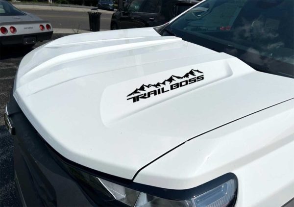2023 2024 Chevy Colorado Trail Boss Mountain Lettering OEM Hood Decals 2