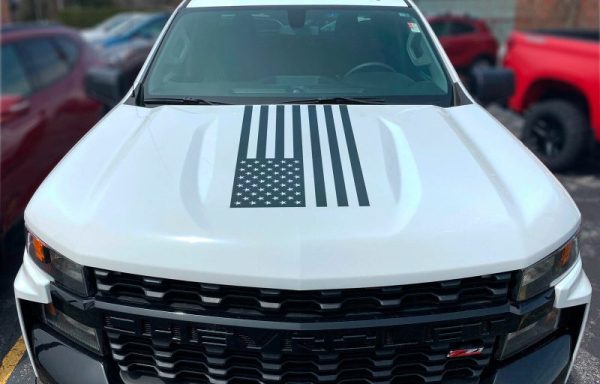 2019 20 21 22 Chevy Silverado Z71 TRAIL BOSS RST American Flag OEM Hood Decal
