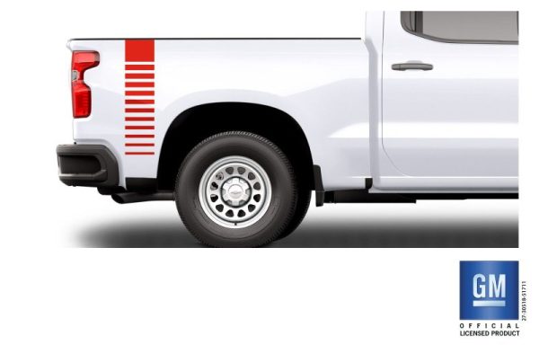 2019 20 21 22 Chevy Silverado 1500 RST Z71 OEM Fade Vertical Rear Bed Decals 2