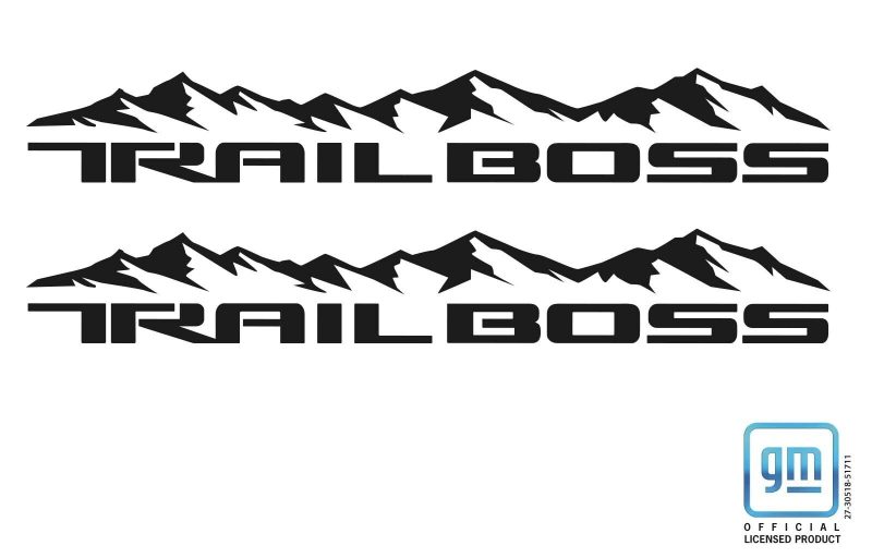2023 2024 Chevy Colorado Trail Boss Mountain Lettering OEM Hood Decals