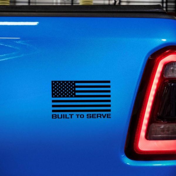 2016-2024 OEM Dodge Mopar "Built to Serve" Bedside Flag Decals 2PC Set Fits TRX Ram Models NEW Limited Stock