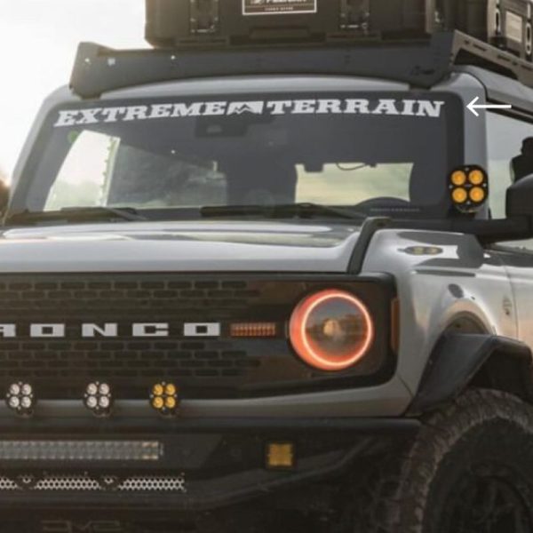 2015-2024 OEM "Ford Bronco Extreme Terrain" Windshield Decal Banner Fits Dodge Mopar Jeep NEW Limited Stock!