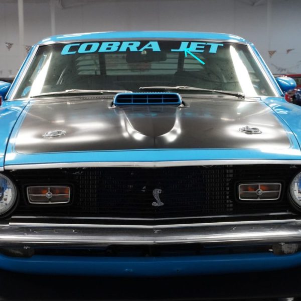 Vintage OEM Ford Mustang Cobra Jet Windshield Decal Banner Fits Trucks NEW Limited Stock