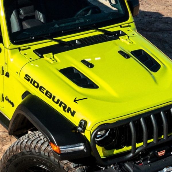 OEM Jeep Sideburn Mopar Fender Body Decals New 2pc Set Fits Jeep Wrangler Limited Rubicon USA