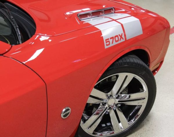 OEM Saleen 570X Decals Upper Fender Hood New 2PC Left & Right Fits Challenger
