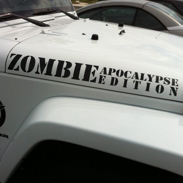 OEM Jeep Zombie Apocalypse Edition Mopar Fender Body Decals New 2pc Set Fits Jeep Wrangler Limited Rubicon USA