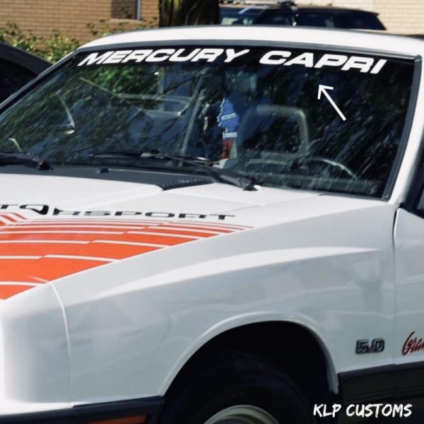 OEM Mercury Capri Center Windshield Banner Decal Sticker New 1PC Fits All Models