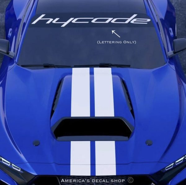OEM Hycode Center Windshield Banner Decal Sticker New 1PC Fits All Models Fits Mustang BMW Mopar Chevy Dodge Ford