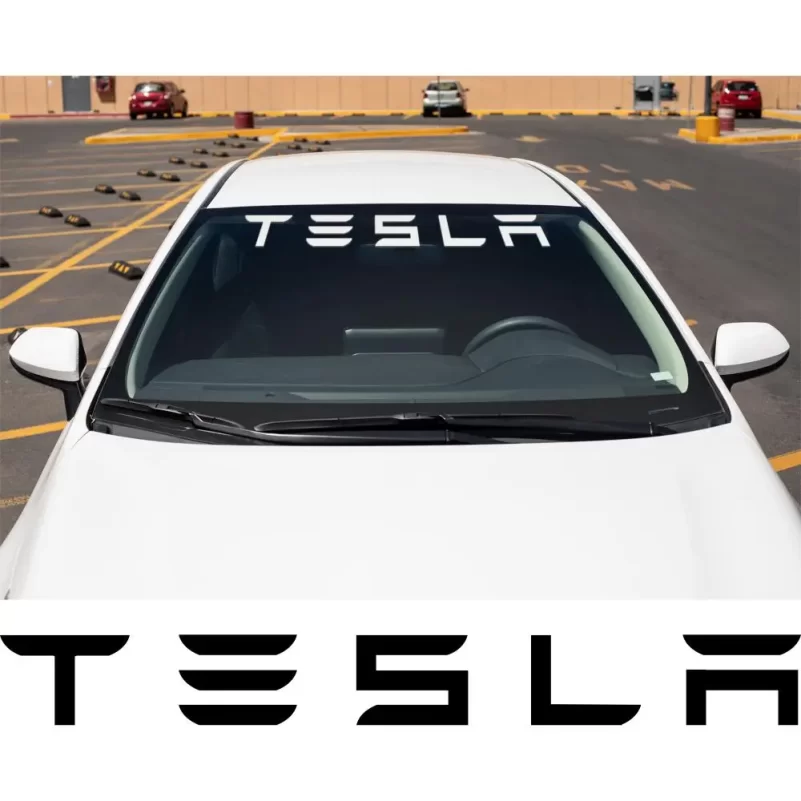 OEM Tesla Center Windshield Decal Banner New Fits All Tesla Models 1PC Universal