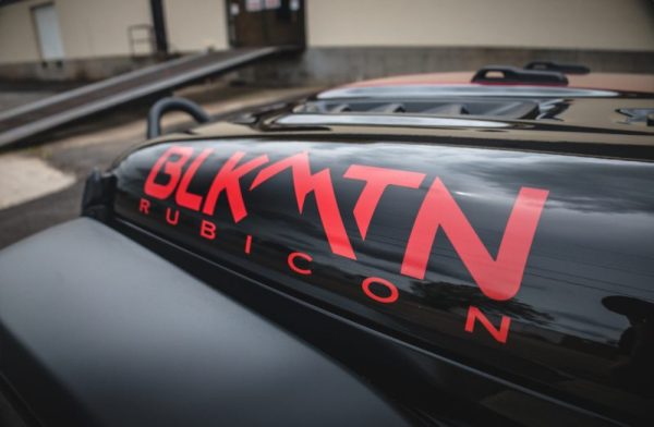 OEM Jeep Black Mountain Rubicon “MTN” Decals Hood & Fender 4PC Set Universal Fits Mopar