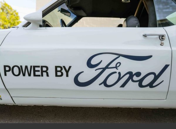 OEM Power By Ford Vintage Body Decals 2PC Set New Universal