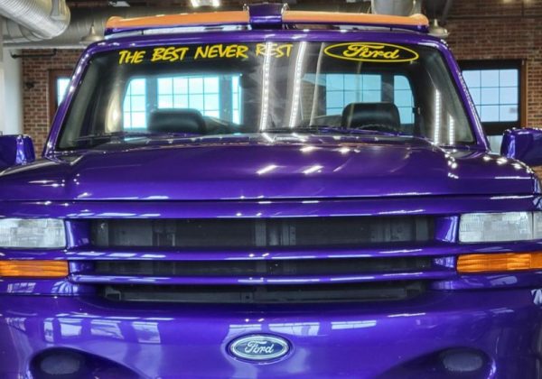 OEM Vintage Ford “The Best Never Rest” Center Windshield Decal Banner New 1PC Universal Fits F150 F250 F350 Ranger 50”
