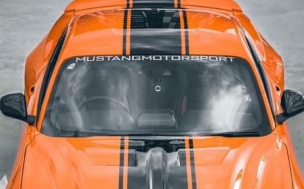 2016-2024 OEM Ford “Mustang Motorsport” Windshield Banner New 1PC Universal Fits Cobra Shelby Coyote 5.0