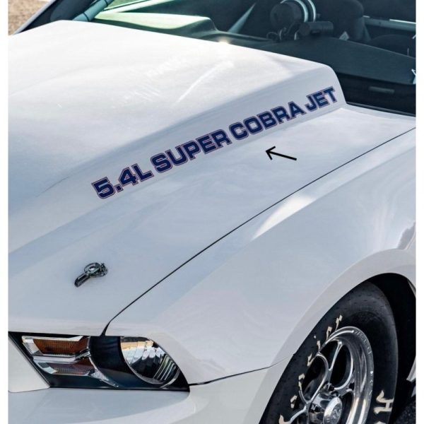 OEM Ford Mustang “5.4L Super Cobra Jet” Hood Decals New 2PC Set Outline Universal Fits Shelby Cobra 5.0