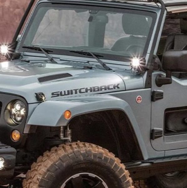 OEM Jeep Mopar “Switchback” Side Hood Decals New 2PC Set Universal Fits Wrangler Rubicon Willys