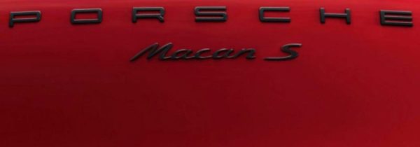 OEM Porsche “Macon S” Emblem Glossy Black New 1PC (Macon S Badge Only)