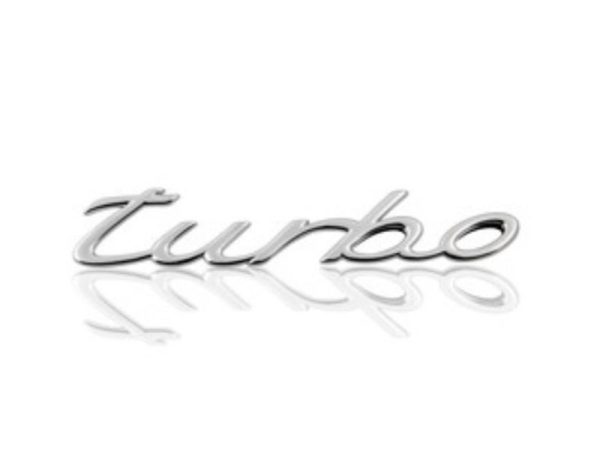 OEM Porsche Turbo Emblem In Chrome New 1PC