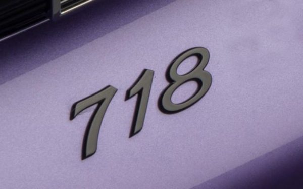 OEM Porsche 718 Emblem In Black New 1PC