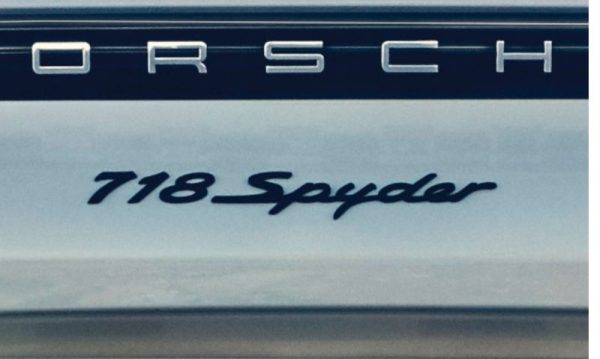 OEM Porsche 718 Spyder Emblem In Black New 1PC