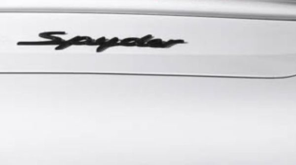 OEM Porsche Spyder Emblem In Black New 1PC