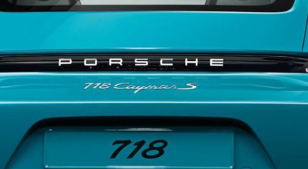 OEM Porsche 718 Cayman S Emblem In Silver New 1PC