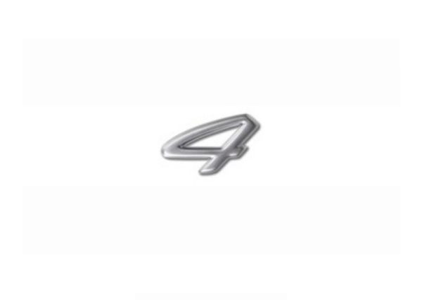 OEM Porsche 4 Emblem In Silver New 1PC