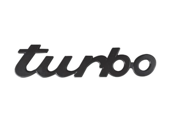 OEM Porsche Emblem - "Turbo" in Black (930)