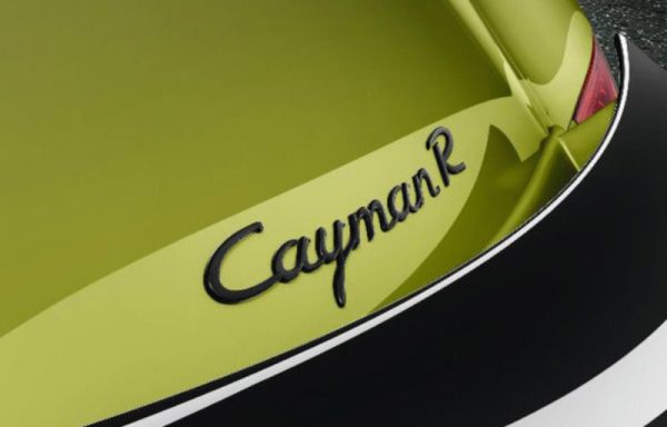 OEM Porsche Emblem - "Cayman" in Black