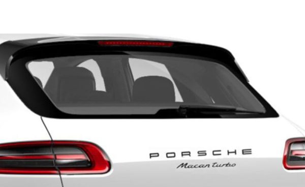 OEM Porsche Emblem - "PORSCHE Macan Turbo" in Black