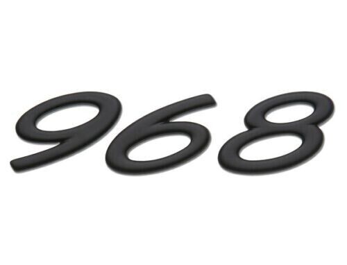OEM Porsche Emblem - "968" in Black