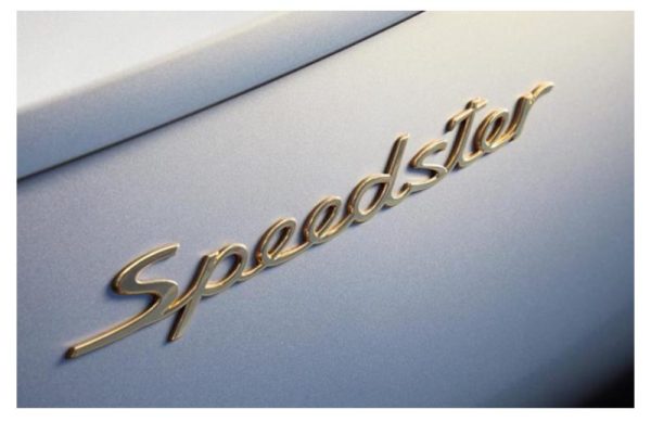 OEM Porsche Rear Emblem - "Speedster" in Gold