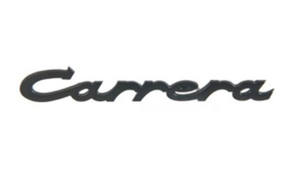 OEM Porsche Emblem - "Carrera" in Black