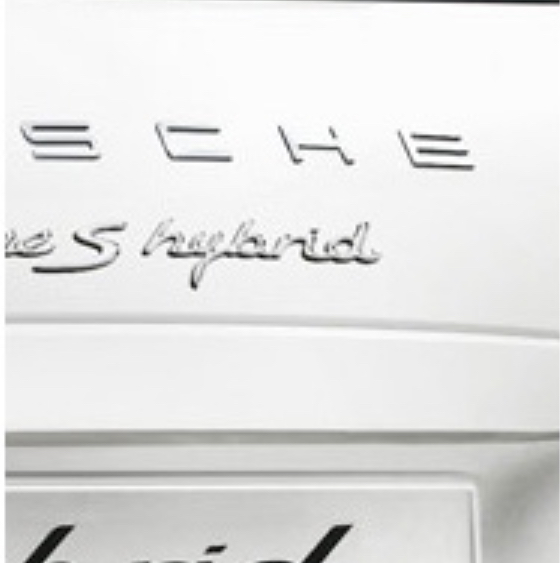 OEM Porsche Emblem - "Hybrid" (Rear)