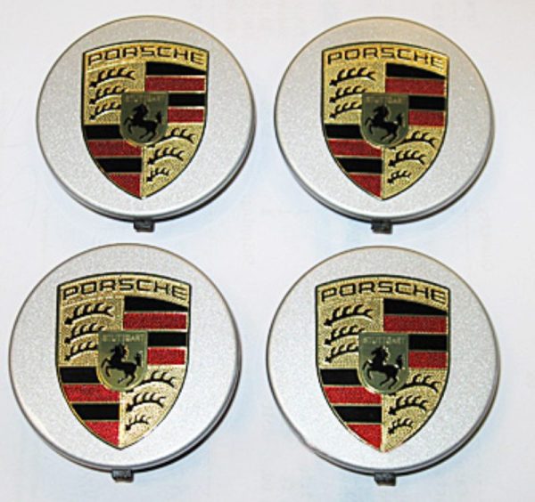 OEM Porsche 2009-2012 Turbo, GT3, & GT3 RS Center Cap Set with Crest - Center Lock Wheels