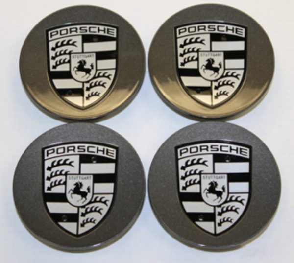 OEM Porsche Center Cap Set - Turbo II Wheels