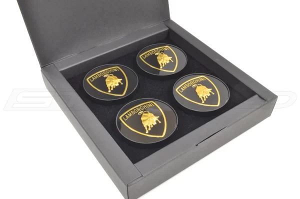Genuine Lamborghini OEM Center Cap Set Gold Bull (0R1400107)