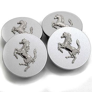 Genuine FERRARI 70001467 Wheel Center Cap Kit (Silver) 4PC Set New