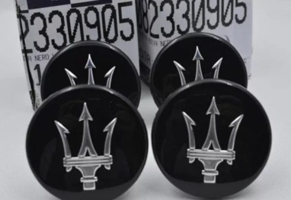 Genuine P/N Maserati 82330905 Wheel Centre Cap (Black) 4PC Set New Genuine