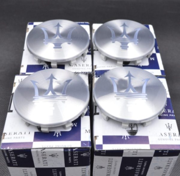 Genuine P/N Maserati 670018262 20" Wheel Cap Emblem 4PC Set New Genuine