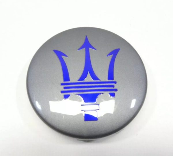 Genuine Maserati Ghibli Levante Hub Lid Wheel Center Cap Grey Blue 670095833 Wheel Center Cap Emblem 4PC Set New