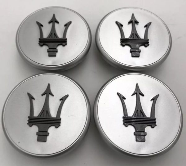 Genuine P/N Maserati 201876 Wheel Cap with Shield Grey 4PC Set New Genuine