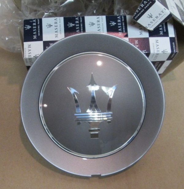 Genuine P/N Maserati 670015327 Cpl 20" Wheel Cap. Grigio Nu 4PC Set New Genuine
