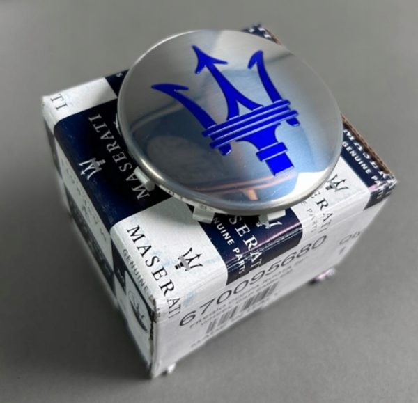 Genuine Maserati P/N 670095680 Wheel Cap Emblem 4PC Set New Genuine