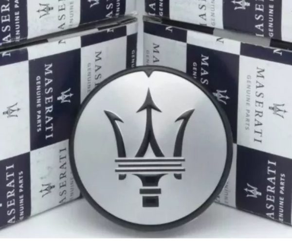 Genuine Maserati P/N 670149988 Wheel Centre Cap Matte Aluminium 4PC Set New OEM