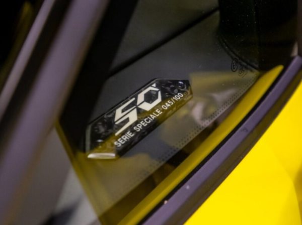 GENUINE OEM 470000107 LAMBORGHINI PLATE TARGH.50TH INTERNI Compatible with Aventador LP720-4, Gallardo BADGE EMBLEM NEW