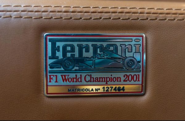 GENUINE OEM 67730610 FERRARI 2002 WORLD CHAMPION PLATE MOTIF Compatible with 360, 575 BADGE EMBLEM NEW