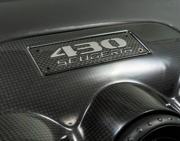 GENUINE OEM 80674800 FERRARI 430 TARGHETTA 430 SCUDERIA CPL MOTIF CARBON FIBER BADGE EMBLEM NEW
